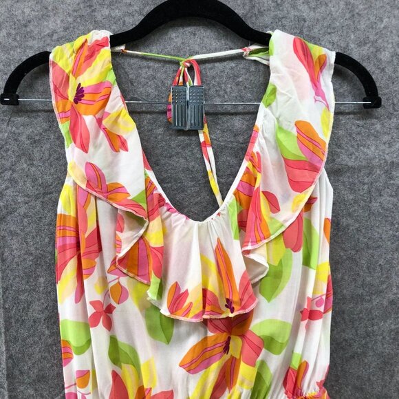 Victoria's Secret Halter Cami Top Womens XS V-Neck Floral Babydoll Colorful - Picture 3 of 10